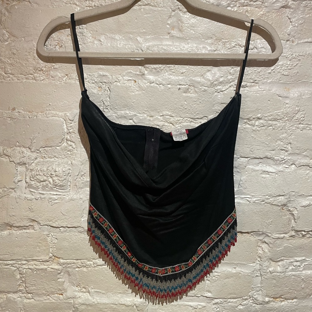 VINTAGE beaded tube top